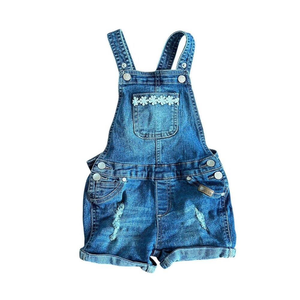 Joes Jeans Girl's Overalls 24 Months 2T Casual Lightweight‎ Floral Embroidery
